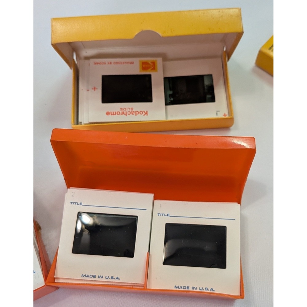 Kodak Agfa 35mm Film Slides Vintage 1960s Kodachrome Agfachrome Lot 4 Boxes Good - Picture 2 of 3